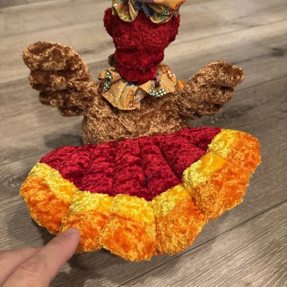 VTG Kids Of America Plush‎ Musical Turkey Fall Farm Autumn Thanksgiving Decor 9